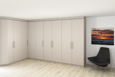 Armoire à portes battantes d'angle