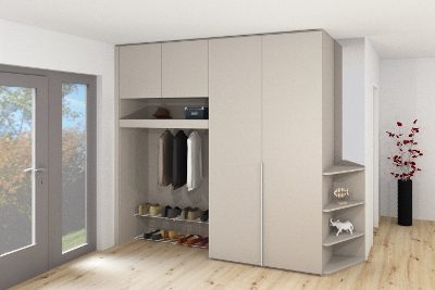 Vestiaire avec armoire supérieure